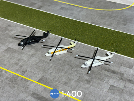 Jetset Models 1:400 Scale S-92 Private Helicopters (3x Livery Pack)