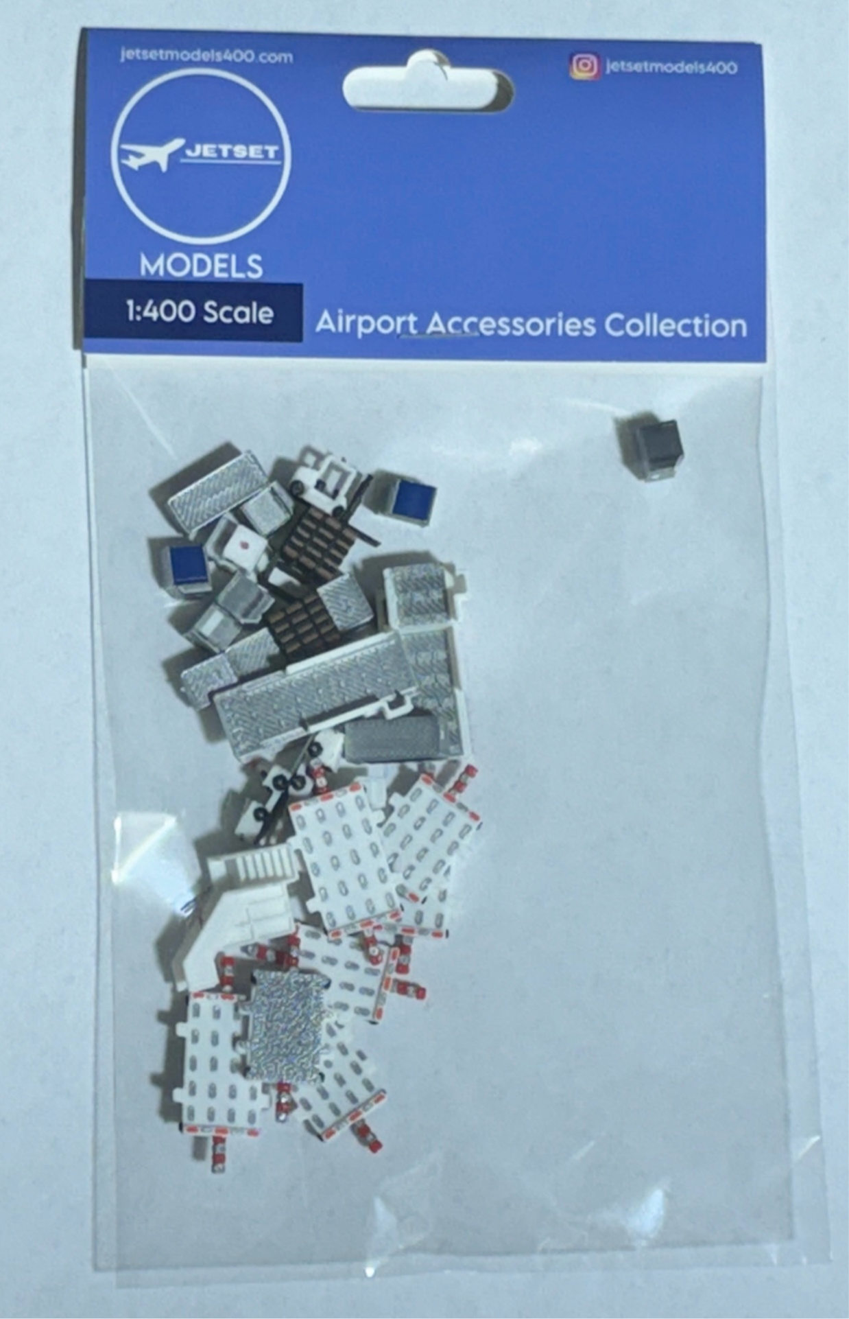 1:400 Scale Air Cargo GSE (LOT) 26 Pieces WHITE
