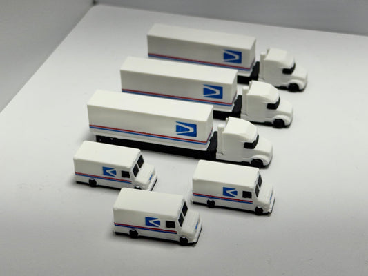 1:200 Scale Postal Service Trucks