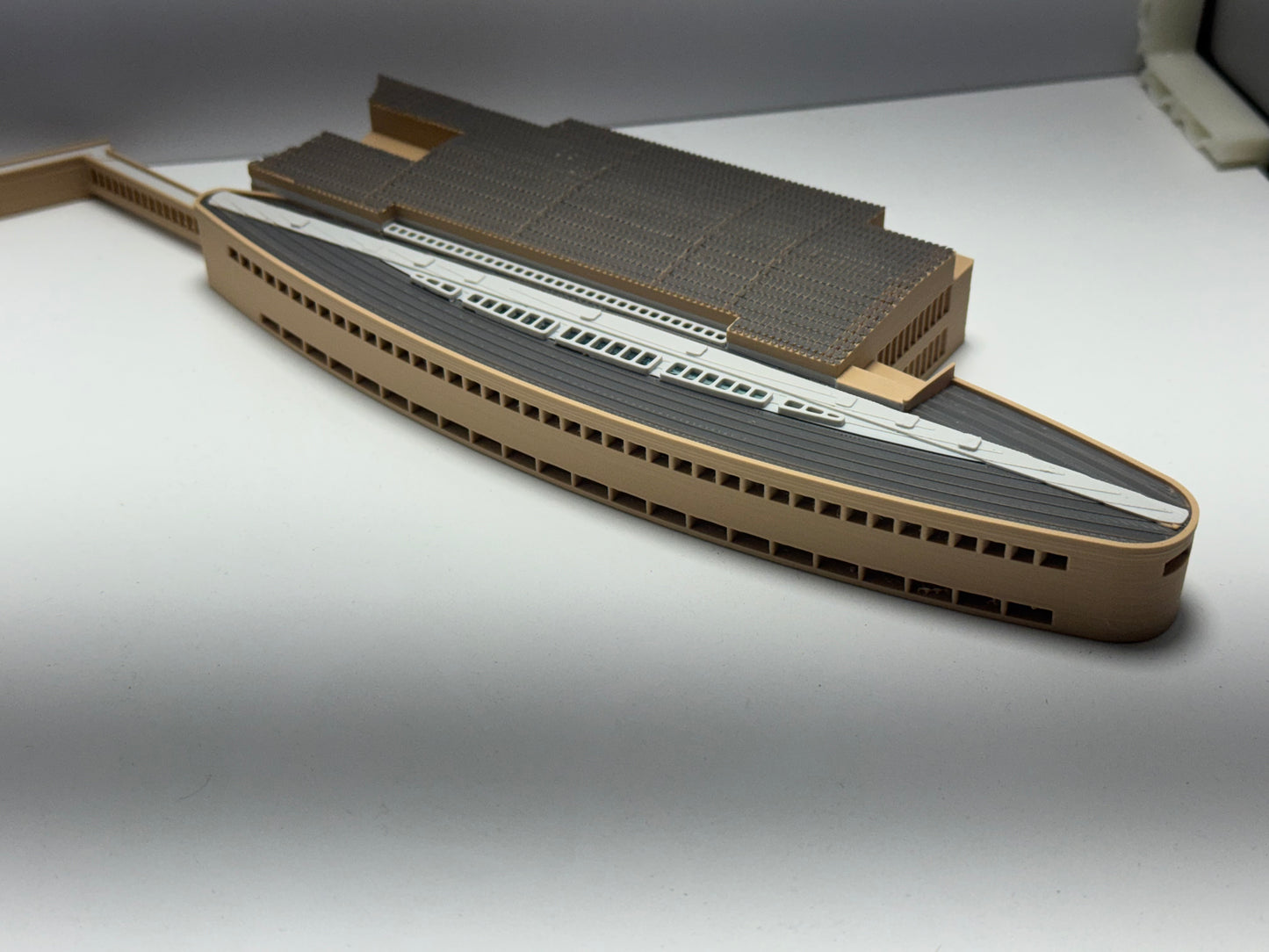 1:400 Scale Airport Support Building (Skylight Roof) | Model Airport Diorama Accessory