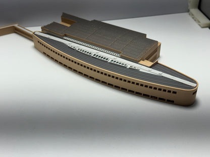 1:400 Scale Airport Support Building (Skylight Roof) | Model Airport Diorama Accessory