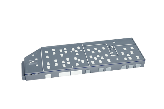 1:400 Scale Grey Cargo Support Building | Freight Ramp Diorama Accessory