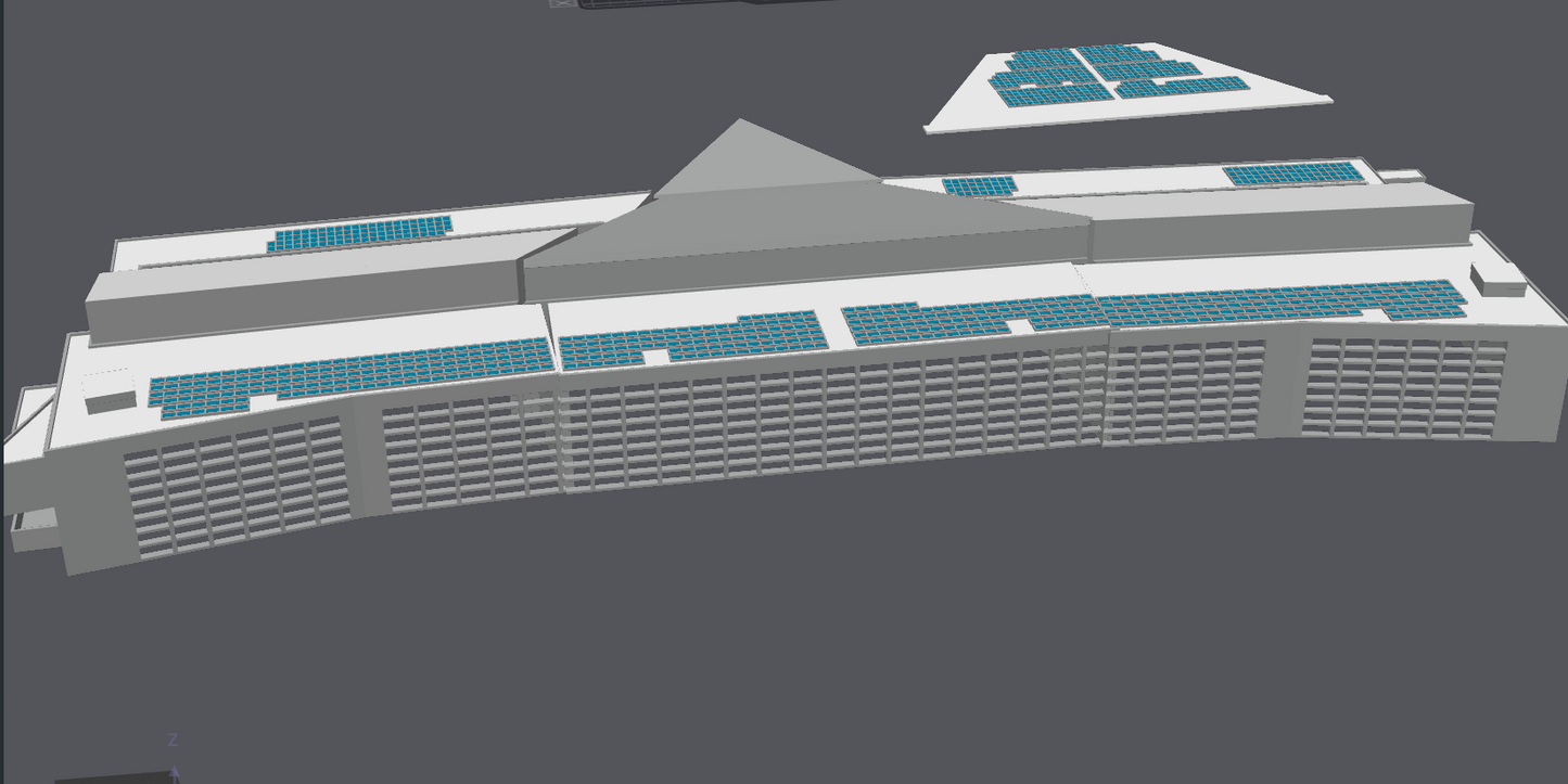 1:400 Scale Boston Logan Terminal A | Complete Airport Terminal Model | Diorama Centerpiece