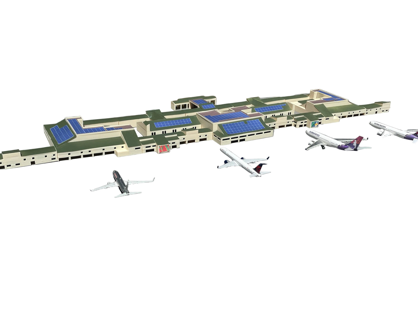 1:400 Scale Lihue Airport (LIH) Model | Free Hawaiian Airlines GSE Included | Island Diorama