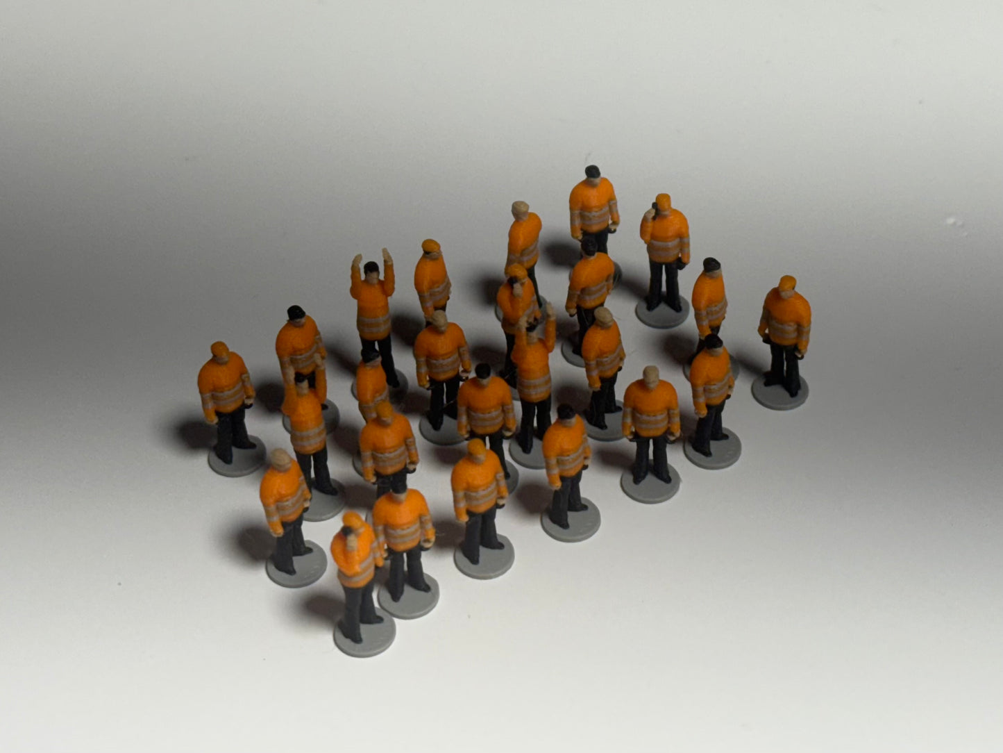 1:87 HO SCALE x60 High Quality Model Train Worker Figurines. Ready to go- No painting necessary. Model Train Accessories