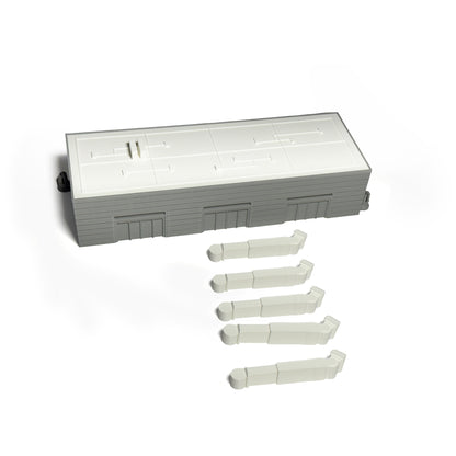 Model Airport Terminal 5x Gates with Removable Roof (13” x 5”)