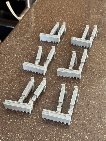 6x 2 Gate Wide-Body Airbridges Jetways Jet Bridges 1:400 Scale