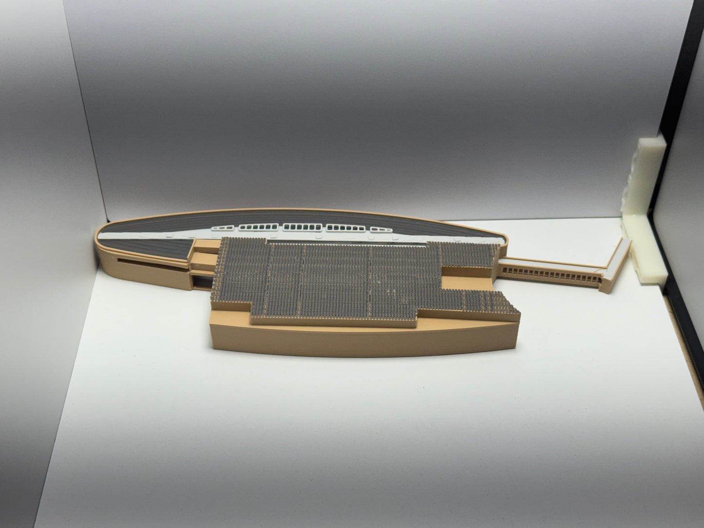 1:400 Scale Airport Support Building (Skylight Roof) | Model Airport Diorama Accessory
