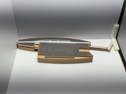 1:400 Scale Airport Support Building (Skylight Roof) | Model Airport Diorama Accessory