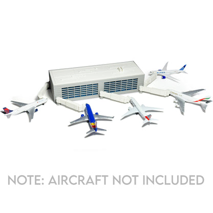 Model Airport Terminal 5x Gates with Removable Roof (13” x 5”)