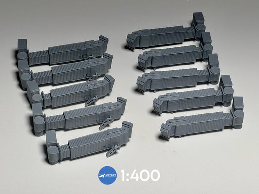 1:400 Scale 10x Jetways (Choose White or Grey) Airport Accessories