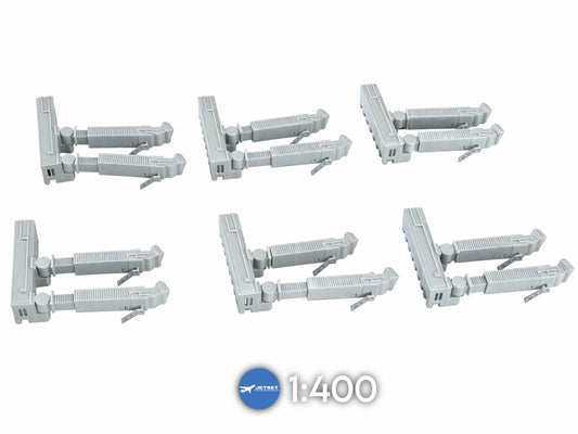 6x 2 Gate Wide-Body Airbridges Jetways Jet Bridges 1:400 Scale