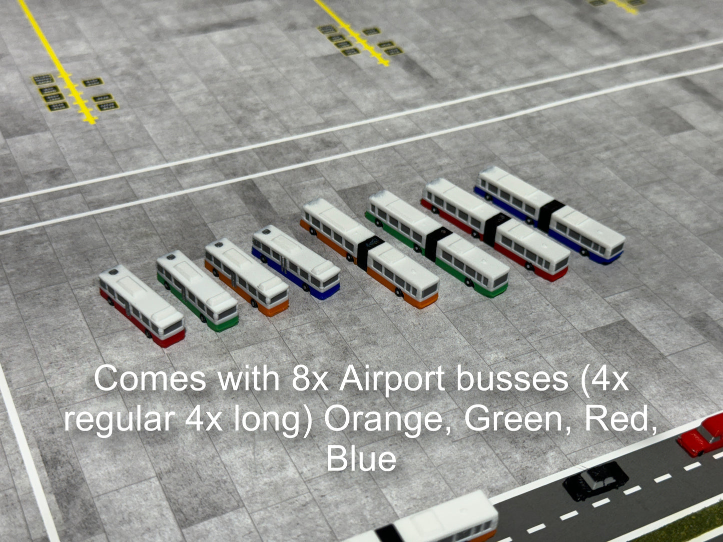 Jetset Models 1:400 Scale 8x Airport Busses