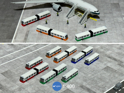 Jetset Models 1:400 Scale 8x Airport Busses