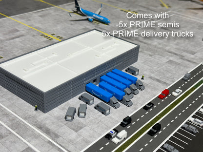 Jetset Models 1:400 Scale Amazon Prime x5 Semi Trucks x5 Delivery Trucks