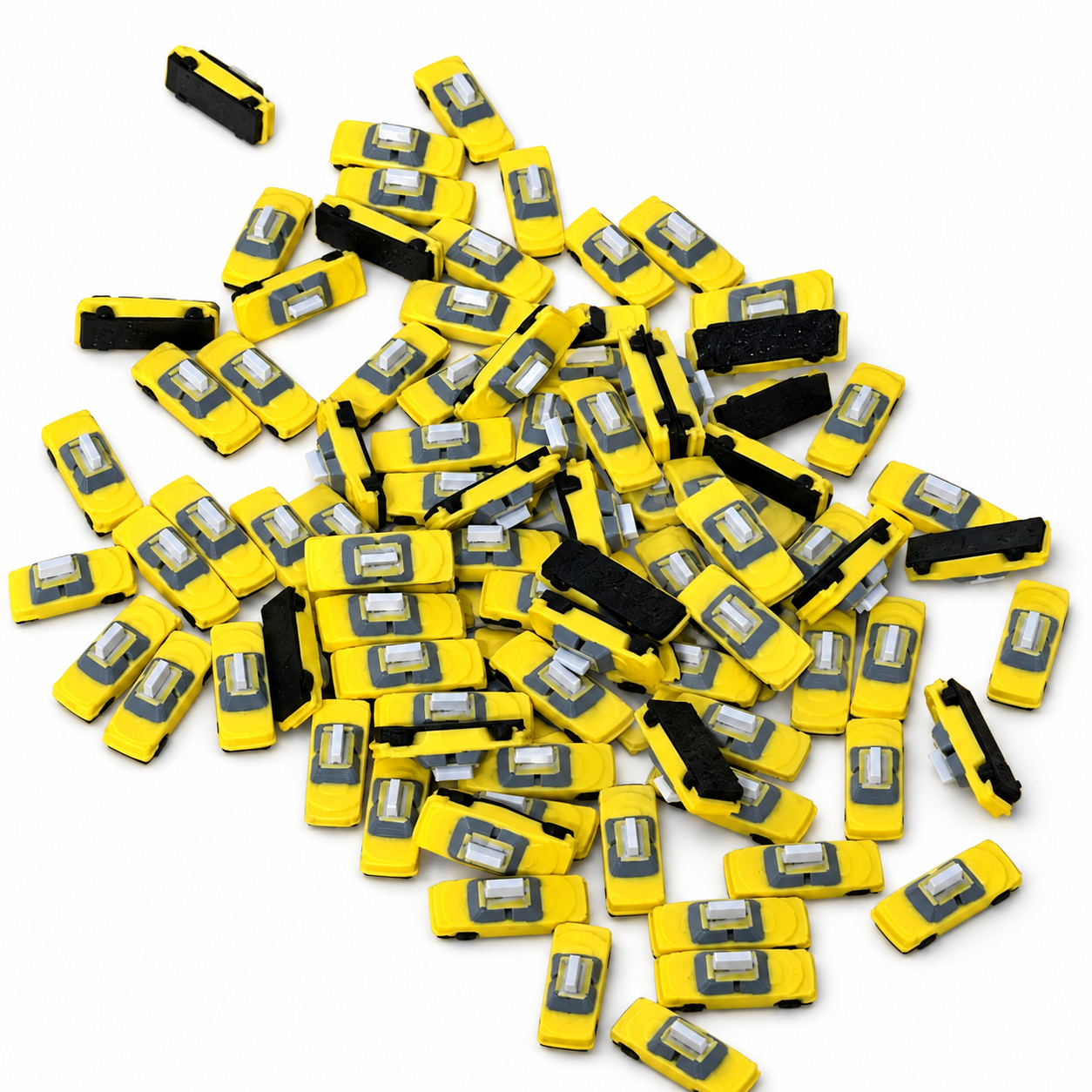 1:400 Scale x75 Yellow Airport Taxis