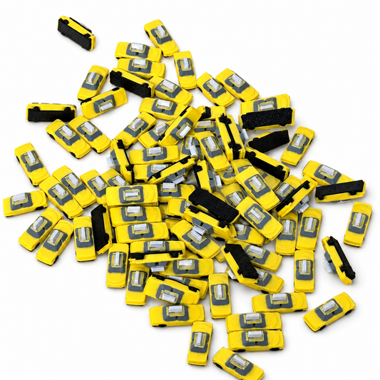 1:400 Scale x75 Yellow Airport Taxis